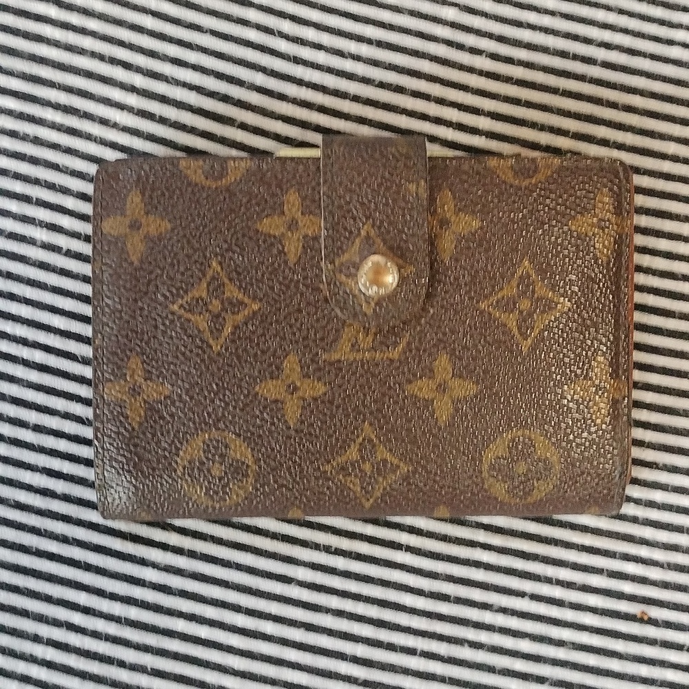 LV monogram coated canvas medium size wallet